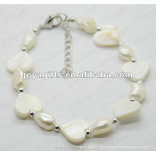 Moda Joya Blanco Perla Corazón Perla Perla Anklet